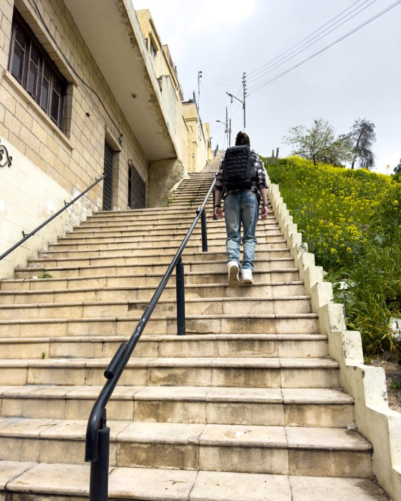 Stairs in Amman. Hills in Amman