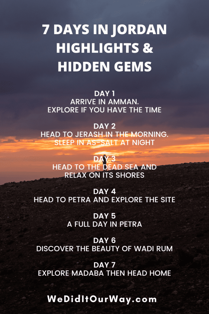 Jordan in 7 days exploring the highlights & hidden gems
