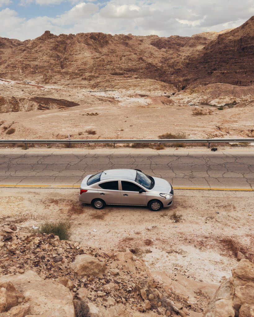 Car rental in Jordan. Driving a car in Jordan. Road trip in Jordan