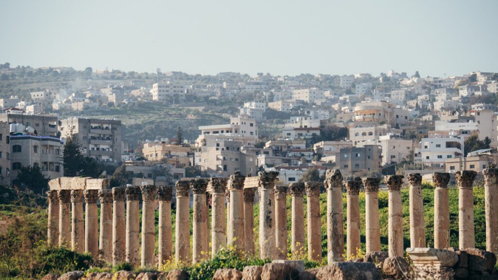 Column street in Jerash. Day trips from Amman