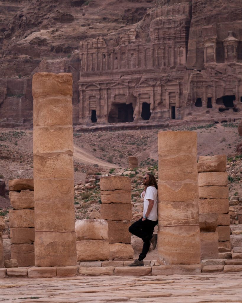 Jordan. Petra. Columns. Best places in Jordan. Jordan in 7 days