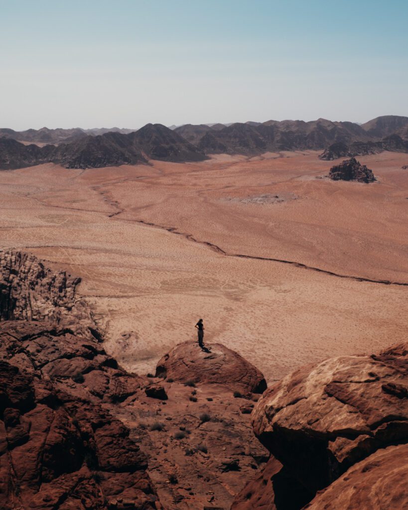Wadi Rum in Jordan. Desert views.