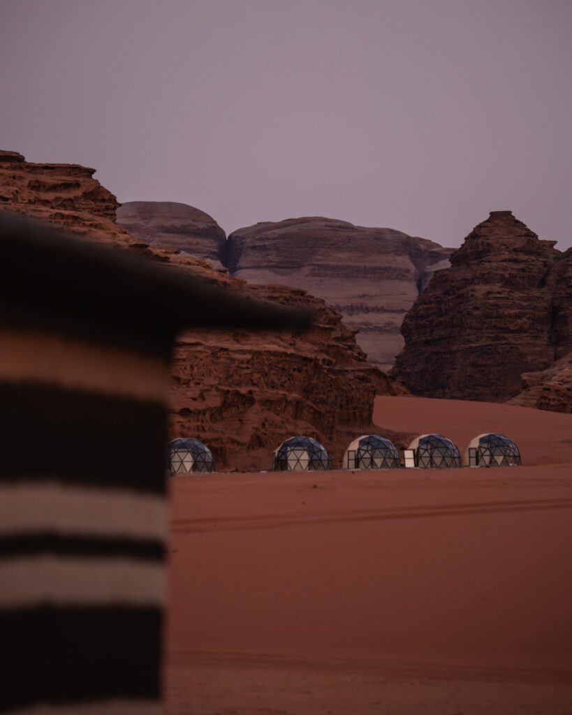 Bedouin Camp in Wadi Rum desert. Places in Jordan. highlights in Jordan. Road trip in Jordan