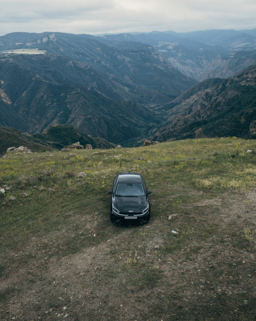 Beautiful Armenian landscape seen from the road during a self-drive itinerary.