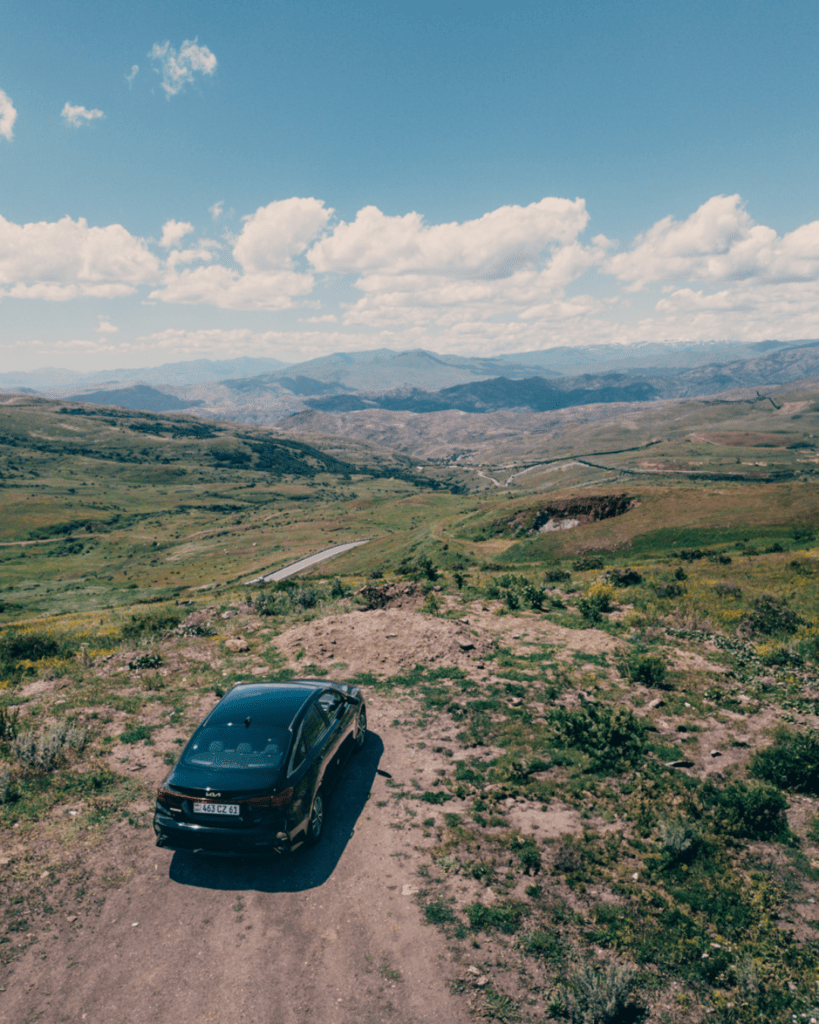 Scenic mountain roads in Armenia with dramatic landscapes, perfect for a self-drive road trip.