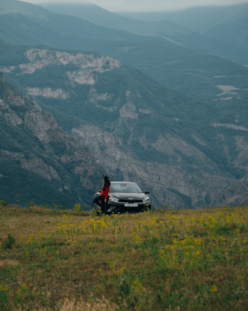 Beautiful Armenian landscape seen from the road during a self-drive itinerary.